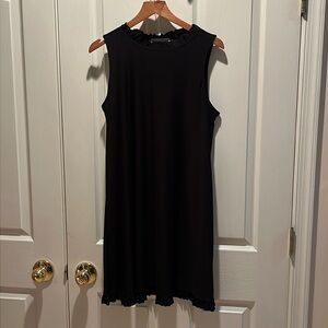 Black dress with ruffles
